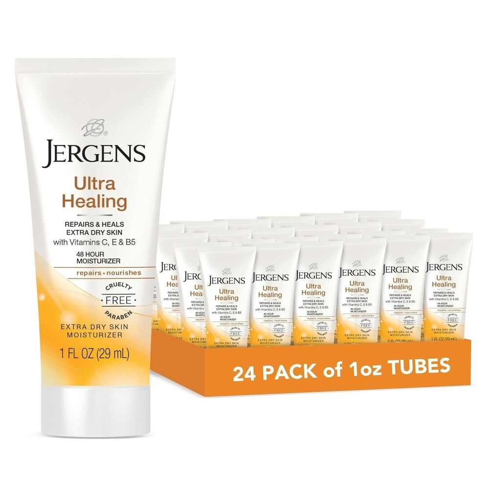 24-Pack Jergens Ultra Healing Dry Skin Moisturizer Body Hand Lotion 1 oz Travel